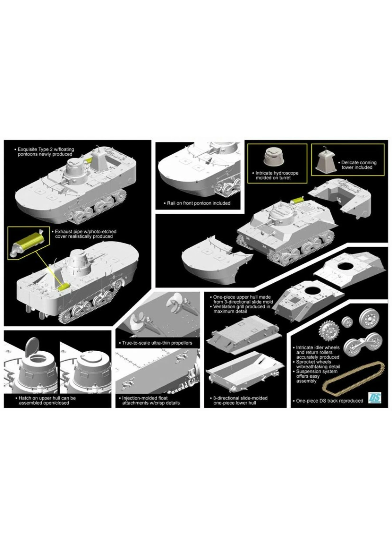 Dragon Models 7485 - 1/72 IJN Type 2 Ka-Mi W/Floating Pontoon - Image 2