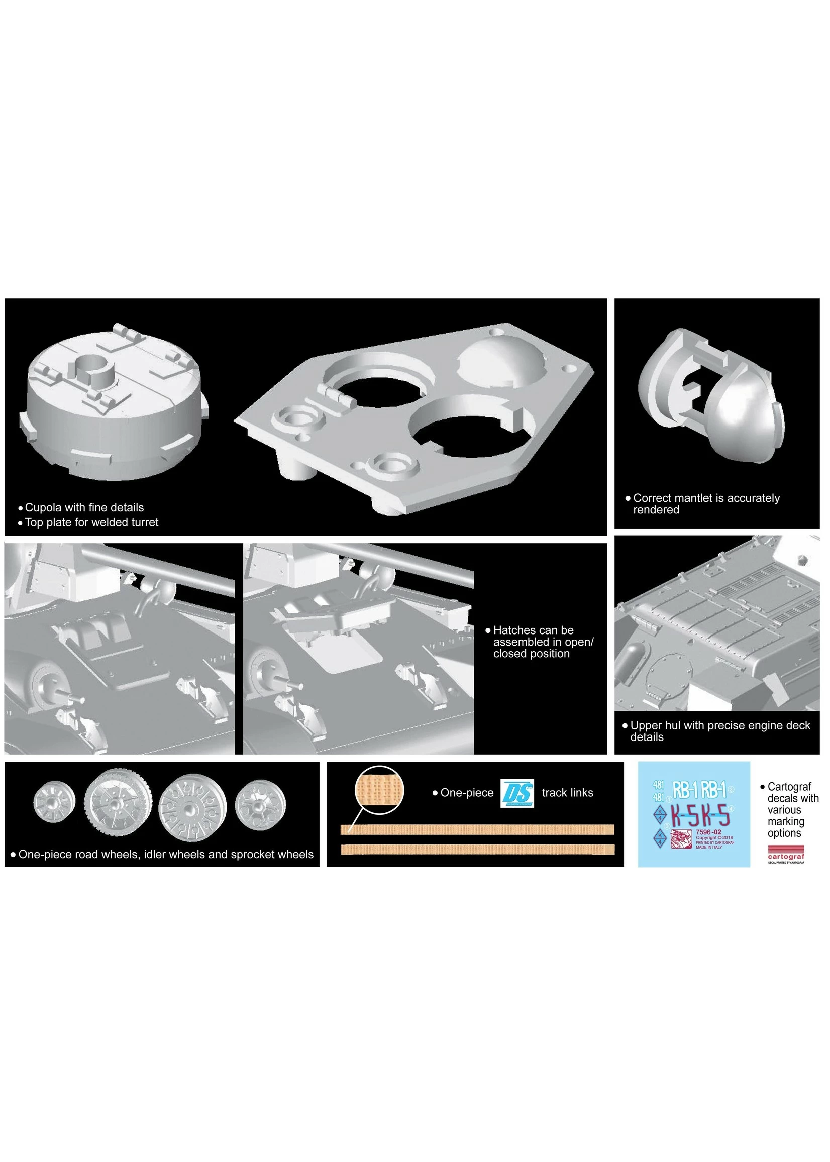 Dragon Models 7596 - 1/72 T-34/76 Mod.1943 - Image 2