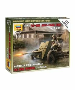 Zvezda 6112 - 1/72 Soviet 45mm Anti-Tank Gun With Crew